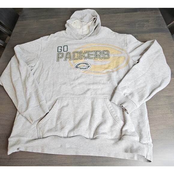 NFL Green Bay Packers Men's Pullover Hoodie Sweatshirt w/Pouch Size 2XL Go Pack - Picture 2 of 5